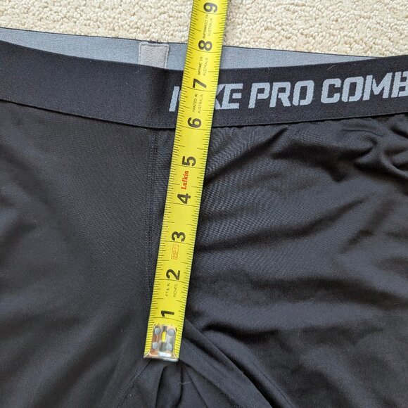 EUC Nike Pro Combat Dri-Fit Compression Crop Leggings Women's Large Black capri - Picture 9 of 11